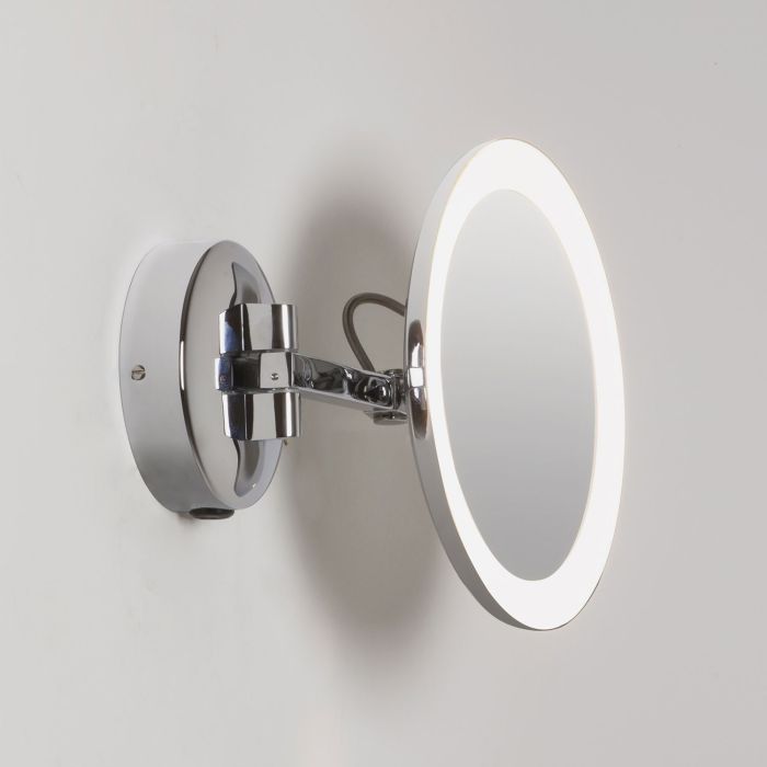 001 Mascali Round LED Magnifying Mirror in Polished Chrome