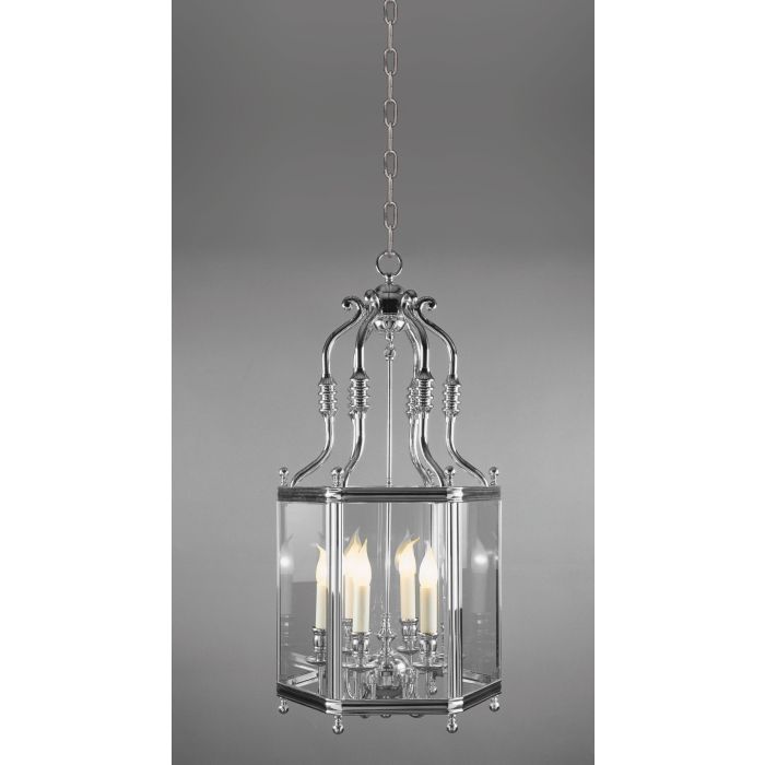 Lantern Cast Brass 6 Light Pendant