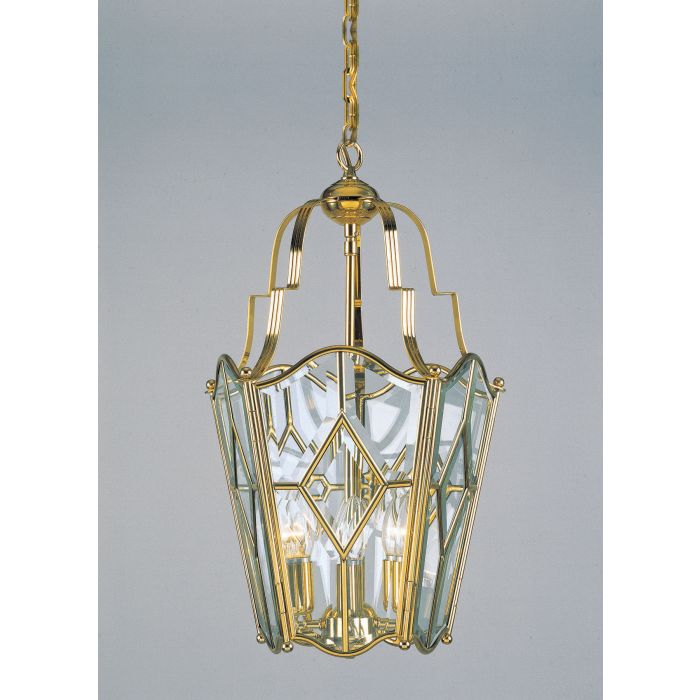 Traditional Bound Glass 4 Lt Pendant