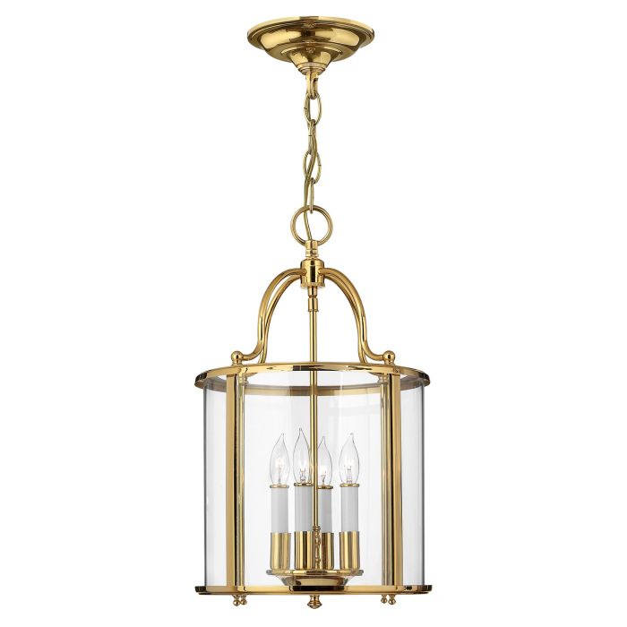 Gentry 4 Light Medium Pendant - Polished Brass