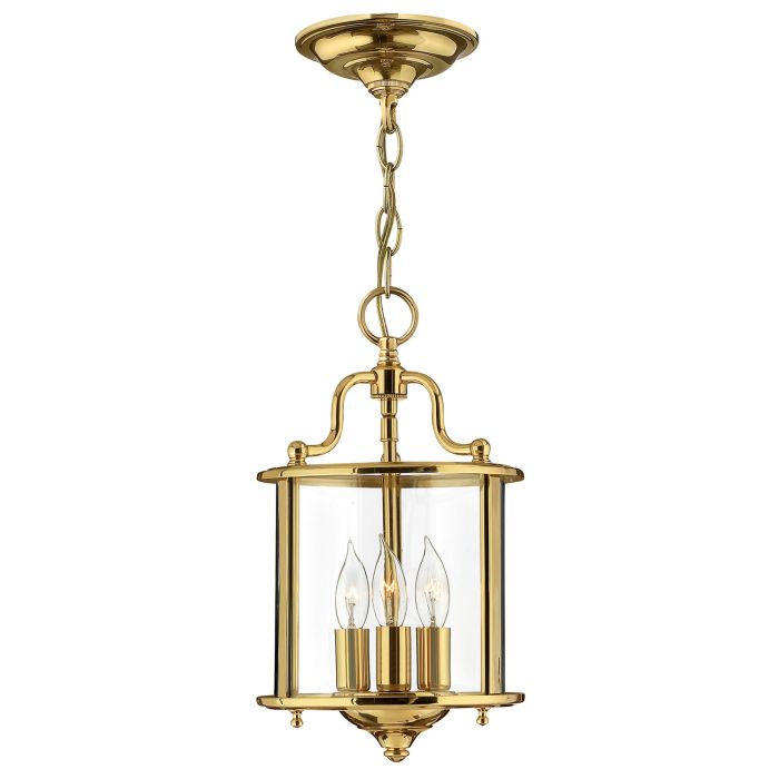 Gentry 3 Light Small Pendant - Polished Brass