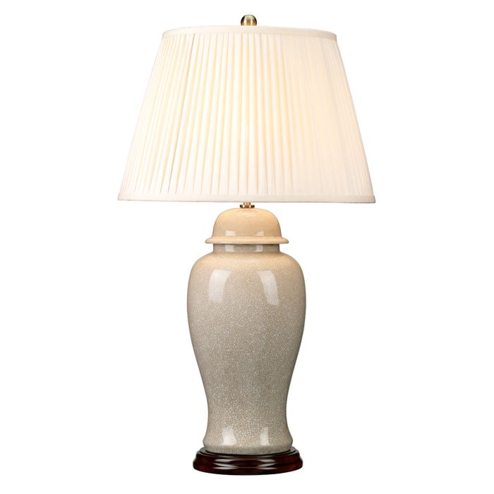 Ivory Crackle 1 Light Large Table Lamp