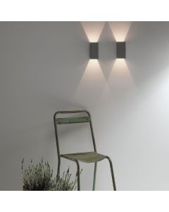 Oslo 160 LED Exterior Wall Light in Textured White