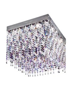 001 Ceiling Lamp PRISMA, 55 Chrome, PURE KOLARZ clear/purple