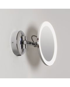 001 Mascali Round LED Magnifying Mirror in Polished Chrome
