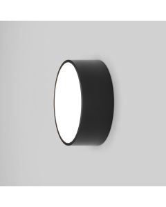 Kea 150 Round Exterior Wall Light in Textured Black