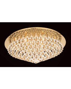 Parma Crystal Flush 12 Light Gold