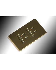 Double gang 7 & 7 Button controller complete with Polished brass, screwless fixing cover plate