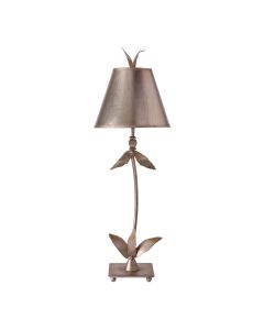 Red Bell 1 Light Table Lamp - Silver Leaf