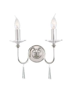 Finsbury Park 2 Light Wall Light - Polished Nickel