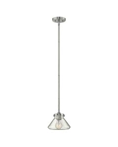 Congress 1 Light Clear Glass Pendant - Chrome