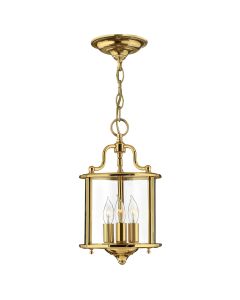 Gentry 3 Light Small Pendant - Polished Brass