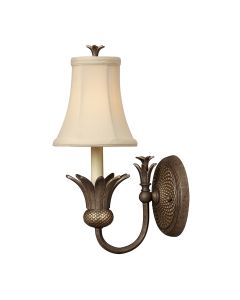 Plantation 1 Light Wall Light - Pearl Bronze