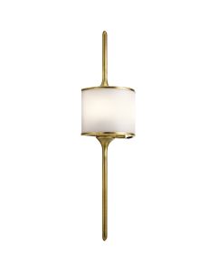 Mona 2 Light Wall Light - Natural Brass