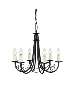 Minster 6 Light Chandelier - Black