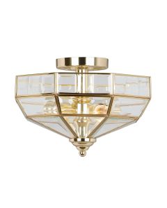 Old Park 2 Light Wall Lantern - Polished Brass