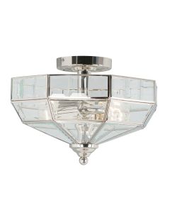 Old Park 2 Light Wall Lantern - Polished Nickel
