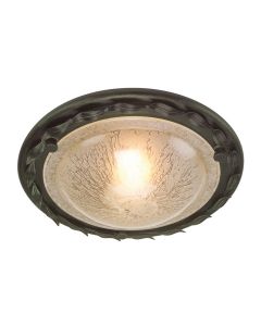 Olivia 1 Light Flush - Black/Gold