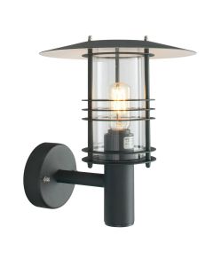 Stockholm 1 Light Grande Wall Lantern - Black