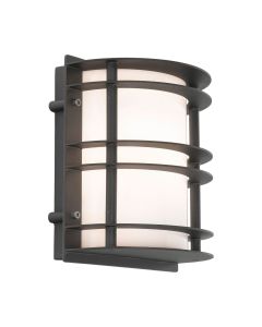 Stockholm 1 Light Flush Light - Black With Opal Glass